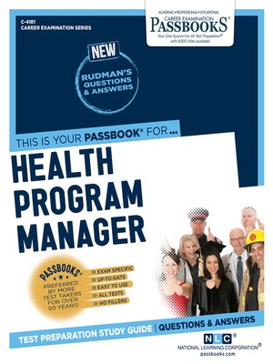 cover image of Health Program Manager